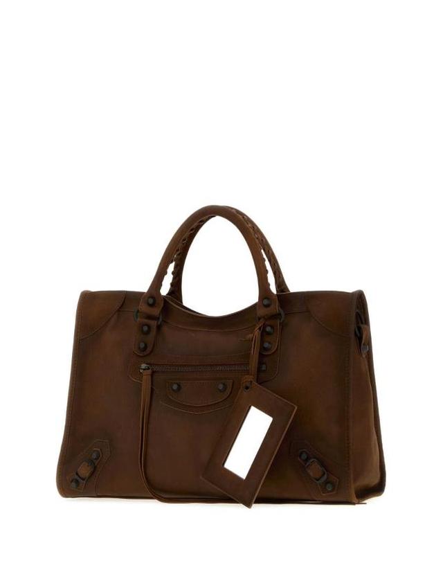 발렌시아가 [해외직구] 26FW 발렌시아가 르 시티 백 미디엄 8657602ACM9 2247 BROWN 착용컷