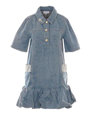 [해외직구] 26SS 가니 패치워크 데님 드레스 A1030482567 Blue