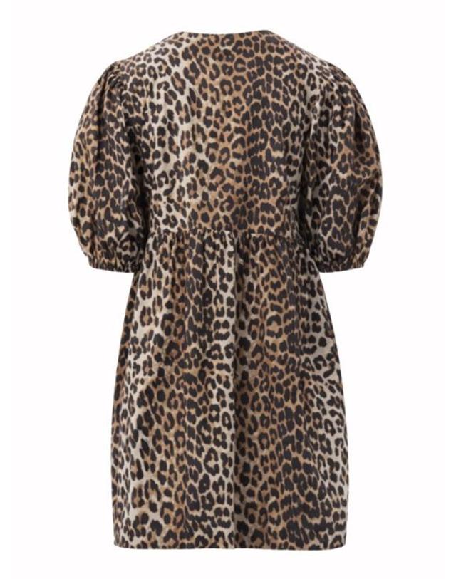 가니 [해외직구] 26FW 가니 프린티드 타이 스트링 포플린 미니 드레스 F9758 943 ANIMALIER 착용컷