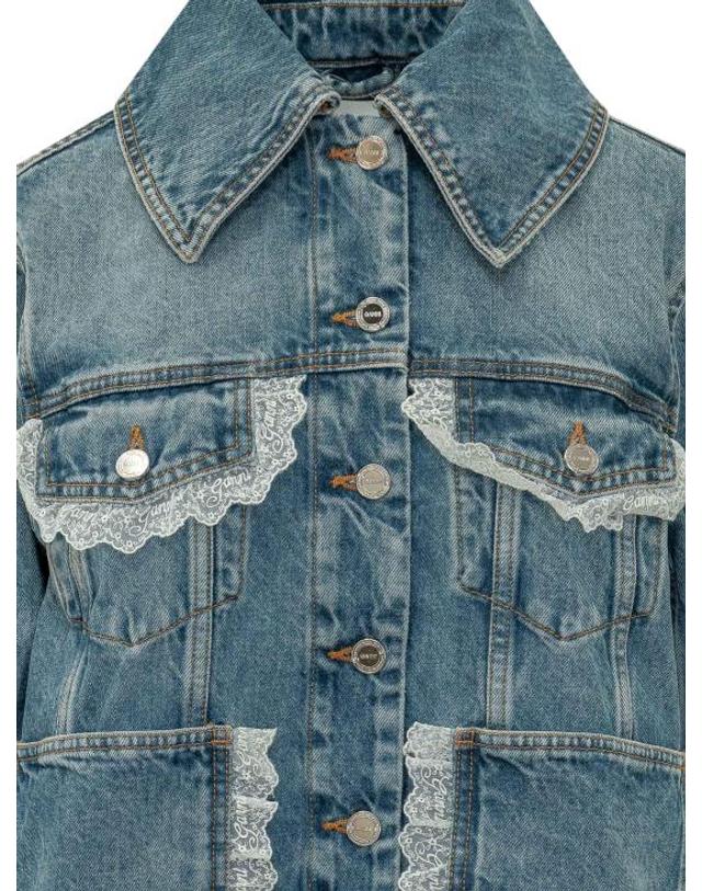 가니 [해외직구] 26FW 가니 데님 자켓 A1010200 569 DARK BLUE VINTAGE 착용컷