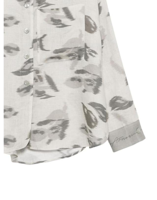 엠포리오 아르마니 [해외직구] 26FW 엠포리오 아르마니 블라우스 EW004950AF26966F8083 GREY 착용컷