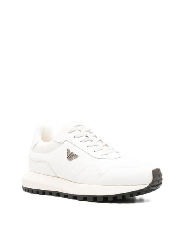 엠포리오 아르마니 [해외직구] 26FW 엠포리오 아르마니 스니커즈 EM003738AF19532M0107 WHITE 착용컷