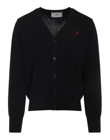 [해외직구] 26FW 아미 ADC 울 V넥 가디건 HKC361001009 Black