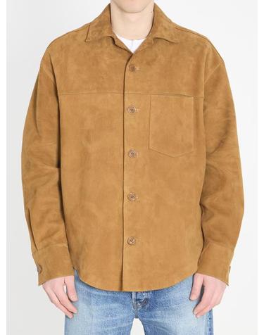 [해외직구] 26SS 아미 고트 레더 버튼 오버셔츠 USH826LH0059 236 CARAMEL