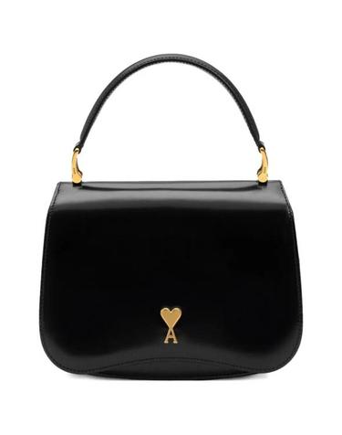 [해외직구] 26SS 아미 스몰 하트 로고 글레이즈드 레더 파리 탑 핸들 백 ULL718 AL0139 001 BLACK