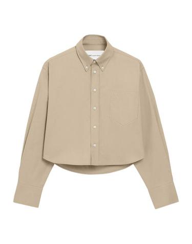 [해외직구] 26SS 아미 톤온톤 하트 로고 크롭 오버사이즈 셔츠 FSH770CO0210 A036 BEIGE TAUPE