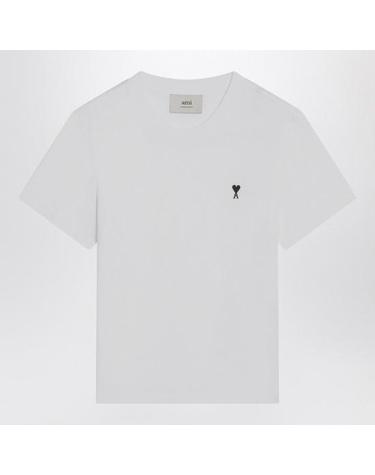 [해외직구] 26FW 아미 스몰 하트 로고 코튼 크롭 티셔츠 FTS347724100 WHITE