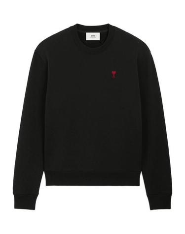 [해외직구] 26FW 아미 스몰 하트 로고 스웨트셔츠 BFUSW035 730001 BLACK