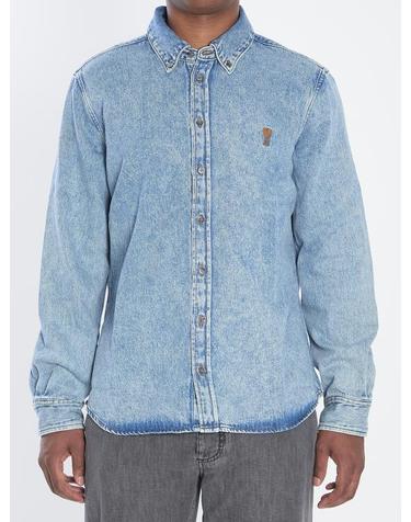 [해외직구] 26FW 아미 데님 셔츠 USH786DE0056 480 BLUE