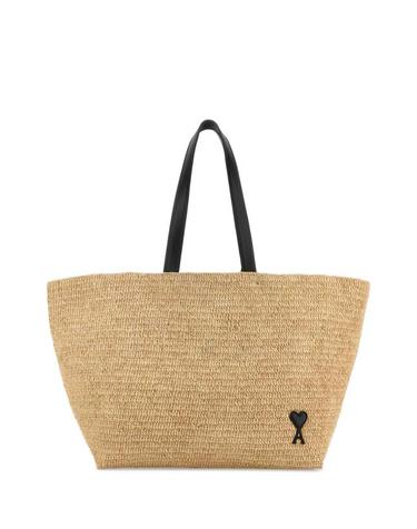 [해외직구] 26SS 아미 빅 하트 로고 라피아 토트백 ULL740AW0036 113 BEIGE