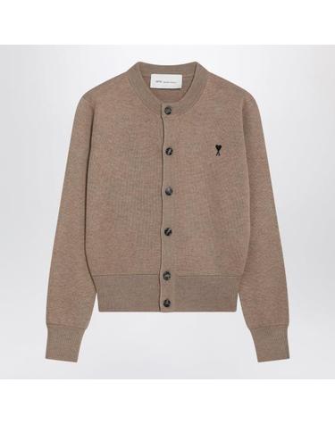 [해외직구] 26FW 아미 크루넥 울 가디건 FKC361001 Beige