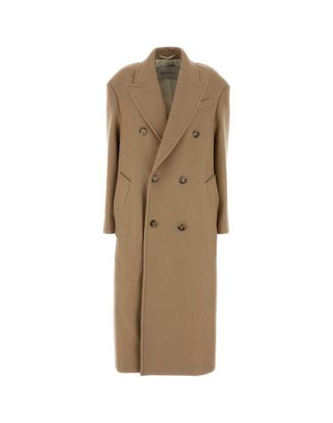 [해외직구] 26FW 아미 울 더블 브레스트 롱 코트 FCO458WV0078 A184 Beige o Tan