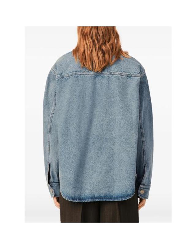 아미 [해외직구] 26FW 아미 데님 셔츠 UJK918 DE0046 480 BLUE 착용컷