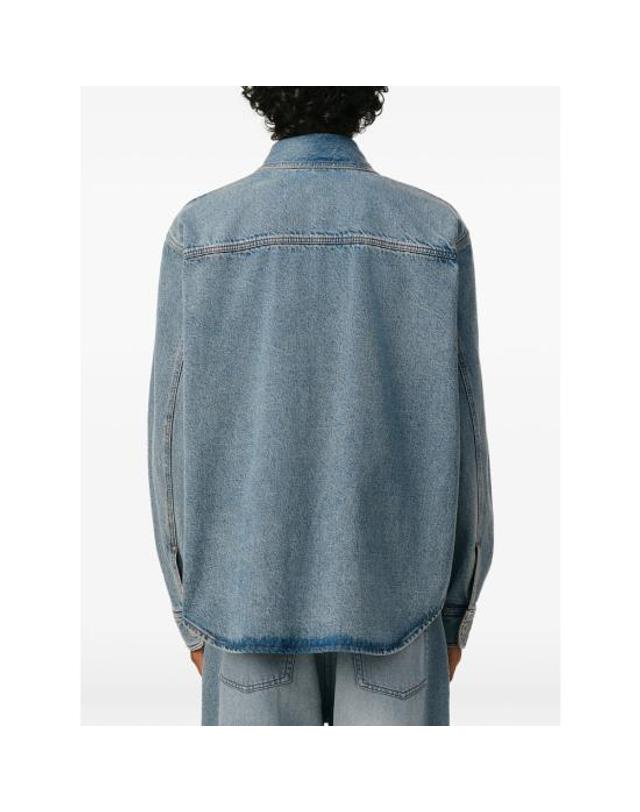 아미 [해외직구] 26FW 아미 데님 셔츠 UJK918 DE0046 480 BLUE 착용컷