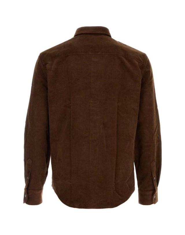 아미 [해외직구] 26FW 아미 긴팔 셔츠 HSH797CO0089 2221 Brown 착용컷