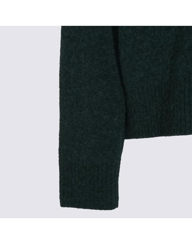 아미 [해외직구] 26FW 아미 빅 하트 로고 알파카 니트 가디건 UKC365 KN0135A279 DARK GREEN 착용컷