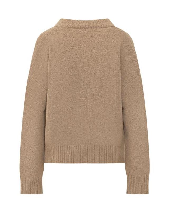 아미 [해외직구] 26FW 아미 빅 하트 로고 알파카 니트 가디건 UKC365KN0135 A278 BEIGE MASTIC 착용컷