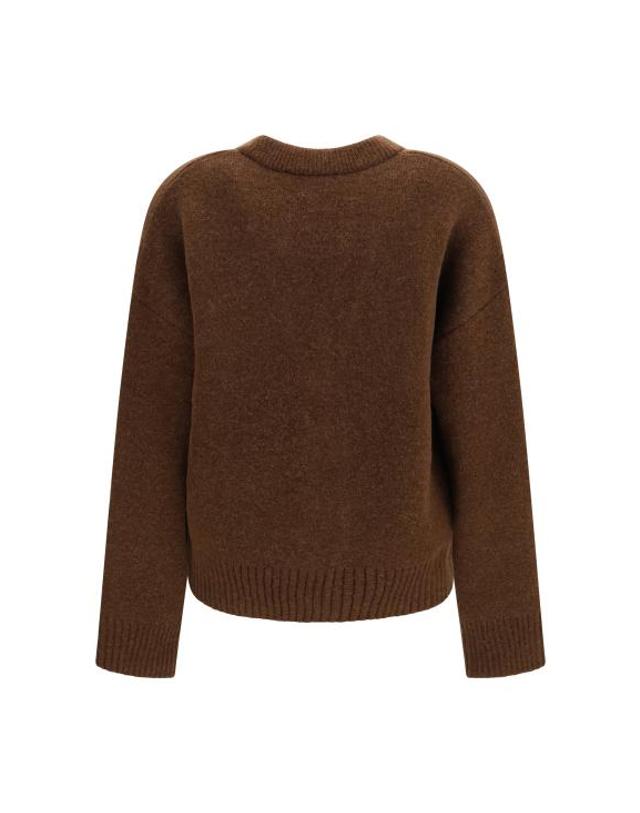 아미 [해외직구] 26FW 아미 빅 하트 로고 알파카 니트 가디건 UKC365KN0135 A362 BROWN 착용컷