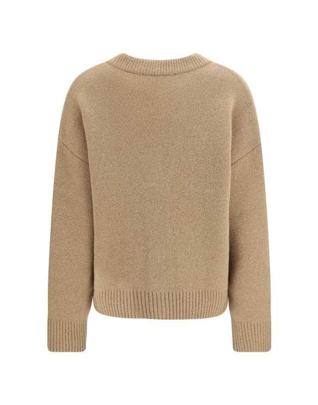 아미 [해외직구] 26FW 아미 빅 하트 로고 알파카 니트 가디건 UKC365KN0135 A278 BEIGE 착용컷
