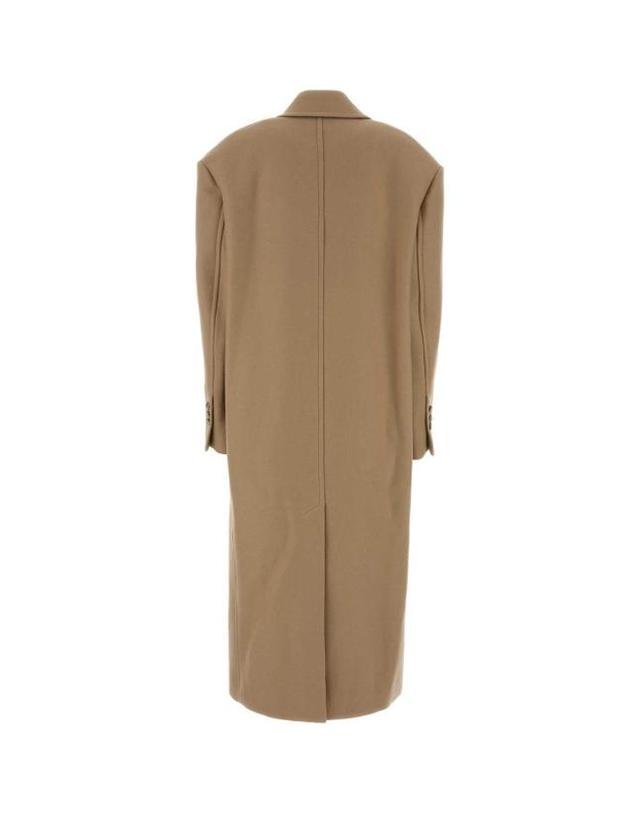 아미 [해외직구] 26FW 아미 울 더블 브레스트 롱 코트 FCO458WV0078 A184 BEIGE 착용컷