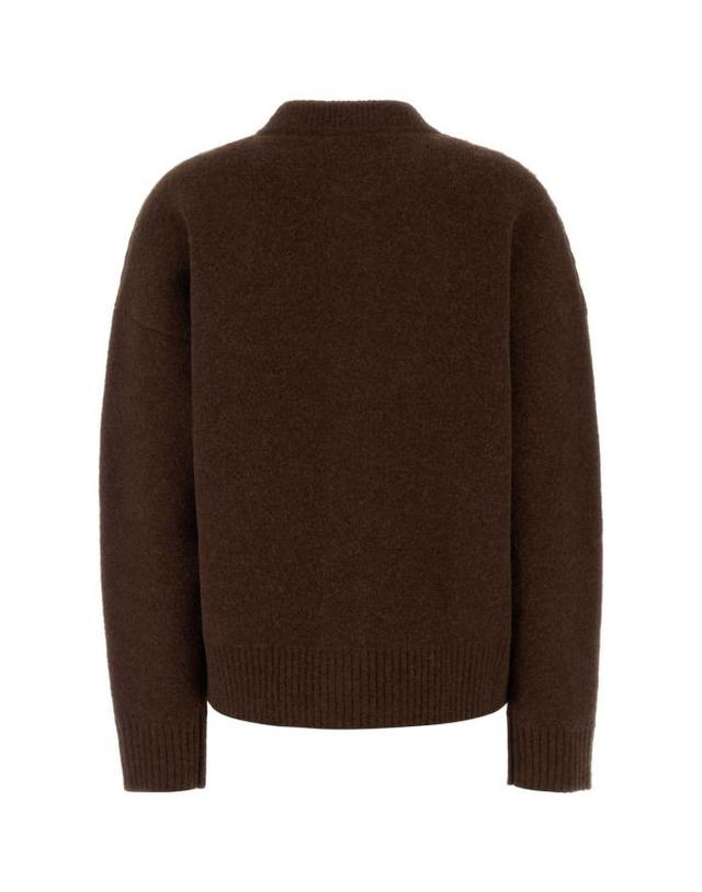 아미 [해외직구] 26FW 아미 ADC 하트 인타르시아 알파카 니트 가디건 UKC366KN0135 A362 Brown 착용컷
