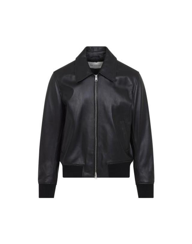 아미 [해외직구] 26FW 아미 가죽 자켓 HJK850 LH0068 001 BLACK 착용컷