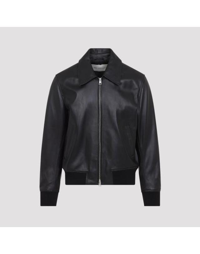 아미 [해외직구] 26FW 아미 가죽 자켓 HJK850 LH0068 001 BLACK 착용컷