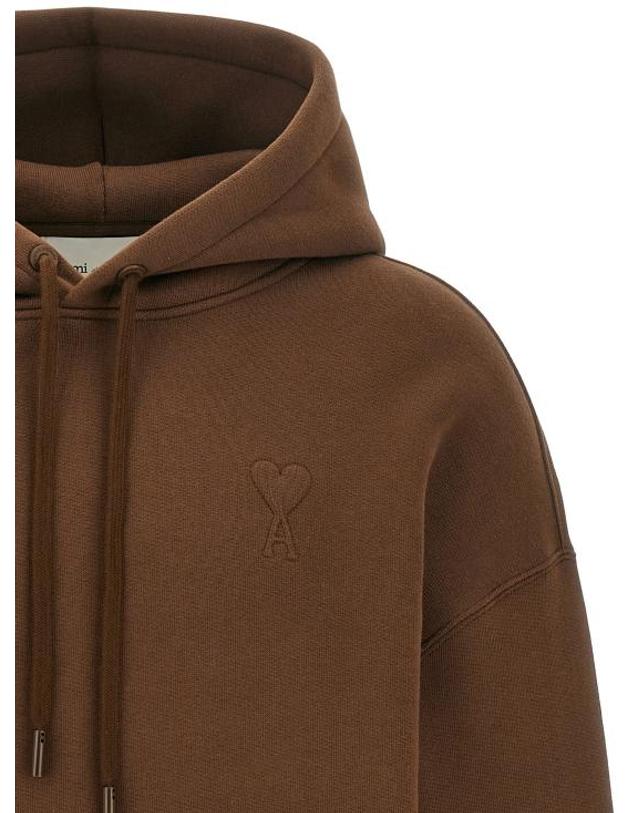 아미 [해외직구] 26FW 아미 후드 티셔츠 AM344340BM BROWN 착용컷