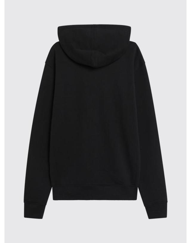 아미 [해외직구] 26FW 아미 스몰 하트 로고 루프백 오가닉 코튼 플리스 후드 BFUSW435730 001 Black 착용컷