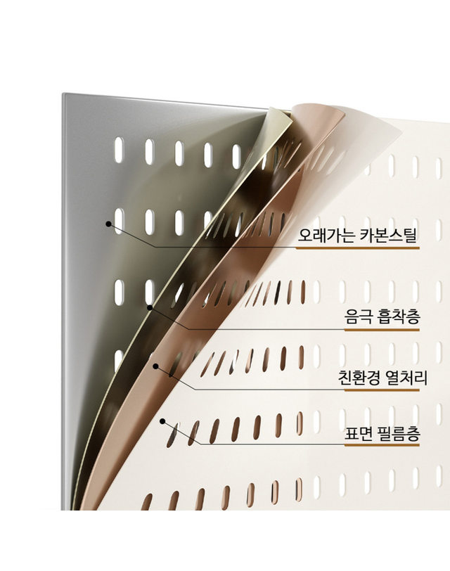 에브리윅 붙이는 철제 페그보드 책상 자석 타공판 악세사리 타공 철판 주방 보드 28x28 착용컷