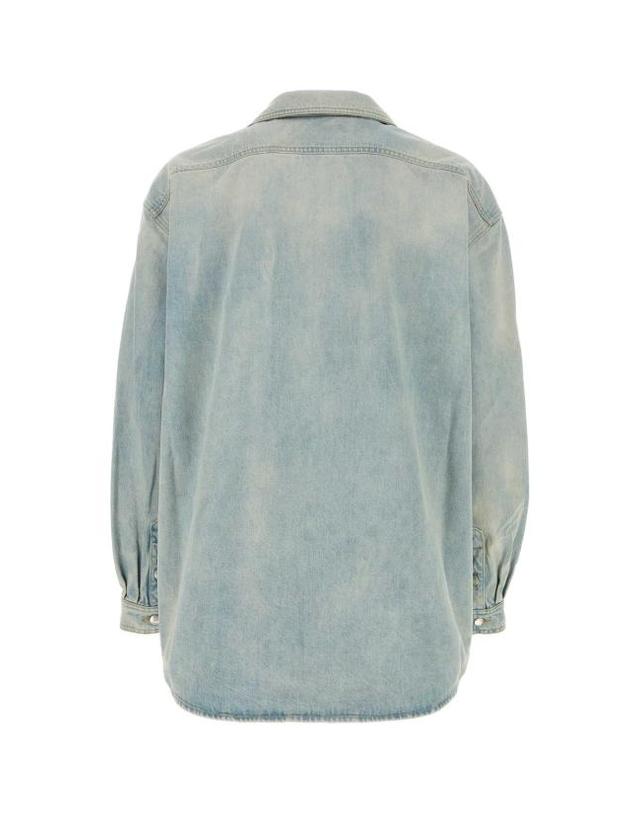 1989 스튜디오 [해외직구] 25SS 1989 스튜디오 긴팔 셔츠 S03UCC003DEN001 6100 Light Blue 착용컷