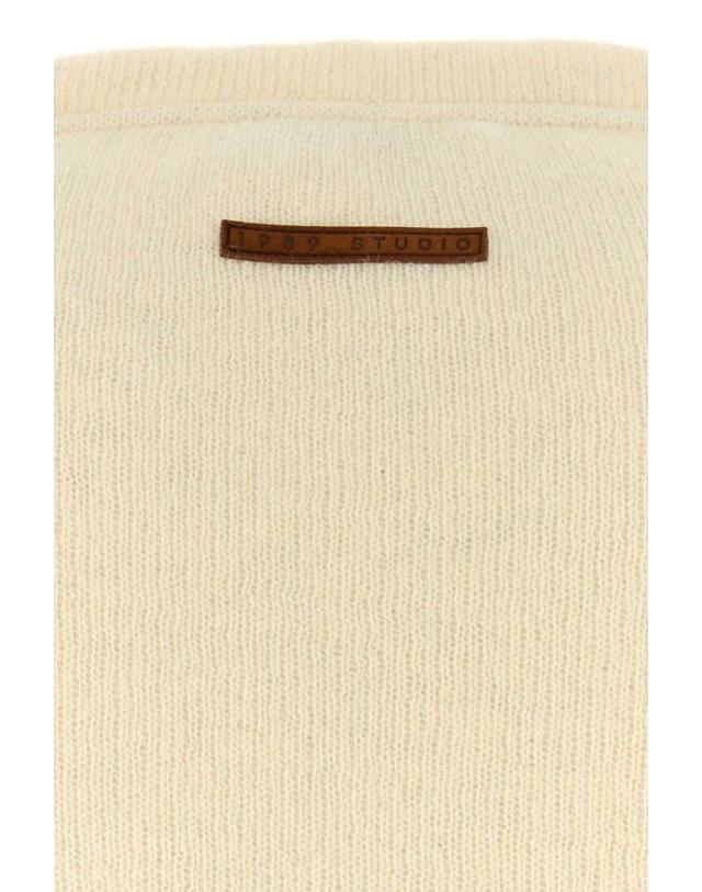 1989 스튜디오 [해외직구] 25FW 1989 스튜디오 스웨터 F04MEL001JER001 OFFWHITE BEIGE 착용컷