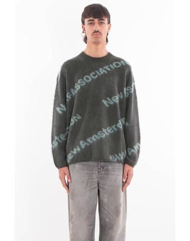 [해외직구] 25FW 뉴 암스테르담 서프 어쏘시에이션 스웨터 2502029002 SHARK GREEN TEAL Green