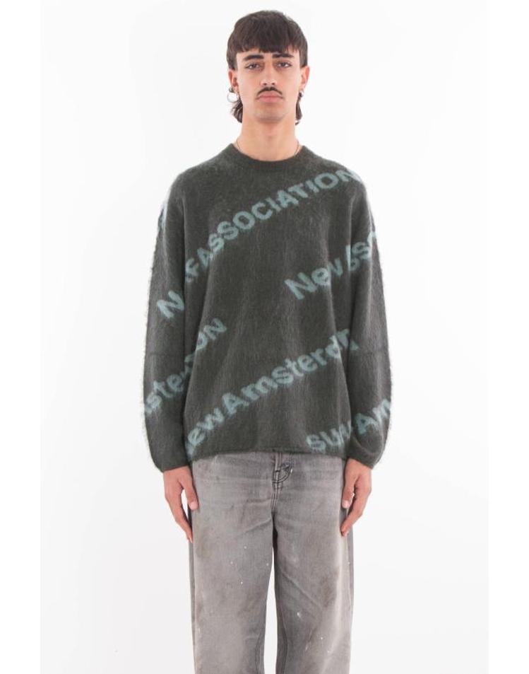 [해외직구] 25FW 뉴 암스테르담 서프 어쏘시에이션 스웨터 2502029002 SHARK GREEN TEAL Green