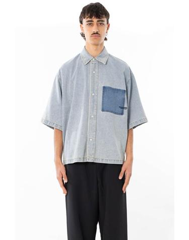 [해외직구] 26SS 뉴 암스테르담 서프 어쏘시에이션 반팔 셔츠 2601016001 LIGHT BLUE WASH Blue