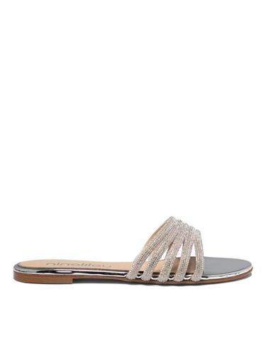 [해외직구] 26SS 니나리루 뮬 슬리퍼 341151SPECCHIO ARGENTO Silver