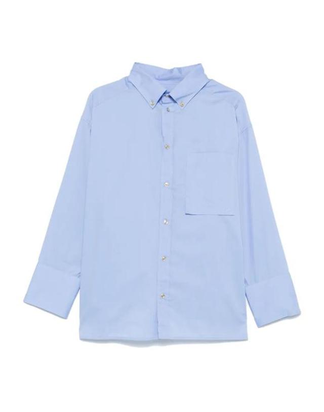다크파크 [해외직구] 25SS 다크파크 블라우스 WSH05FAC69 0056 BLUE 착용컷