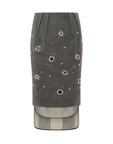 [해외직구] 26FW 데 펨메스 스커트 D220WH D0962 DARK STEEL
