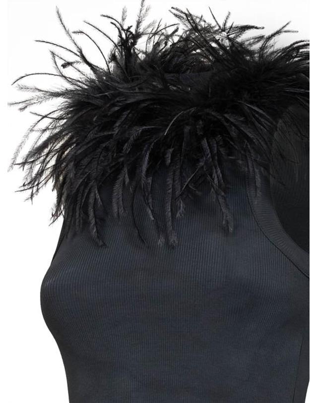데 펨메스 [해외직구] 26FW 데 펨메스 민소매 티셔츠 D101JA D0962 BLACK 착용컷