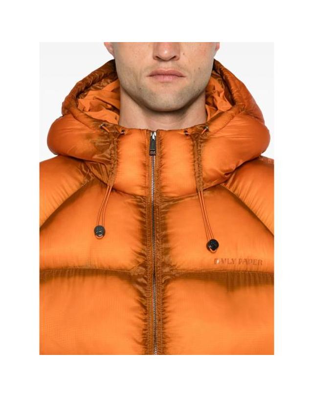 데일리 페이퍼 [해외직구] 26FW 데일리 페이퍼 숏패딩 2610136 RAGLAN SLE HAWAI ORANGE 착용컷