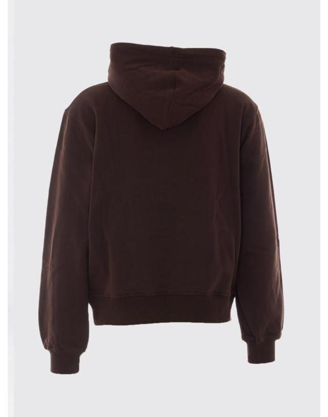 데일리 페이퍼 [해외직구] 26FW 데일리 페이퍼 후드 티셔츠 2610171 MOLE Brown 착용컷