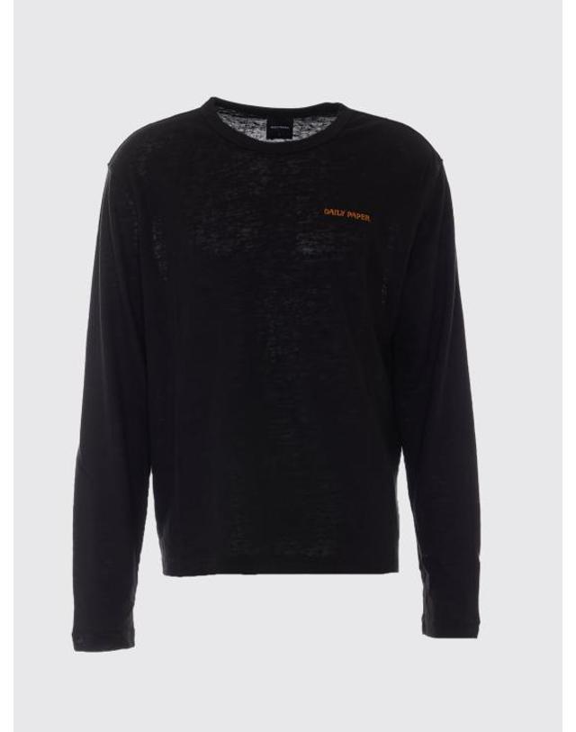 데일리 페이퍼 [해외직구] 26FW 데일리 페이퍼 긴팔 티셔츠 2610209 Black 착용컷