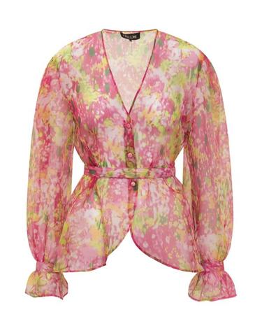 [해외직구] 23SS 델 코어 블라우스 S2PB000582T0572 S1025 FUCHSIA