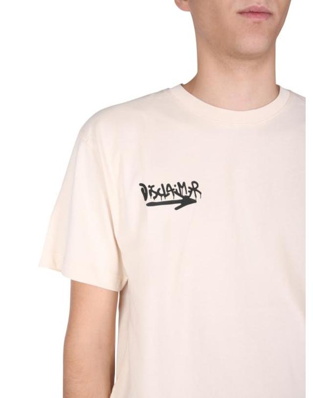 디스클레이머 [해외직구] 21FW 디스클레이머 반팔 티셔츠 21IDS50790 OFFWHITE 착용컷