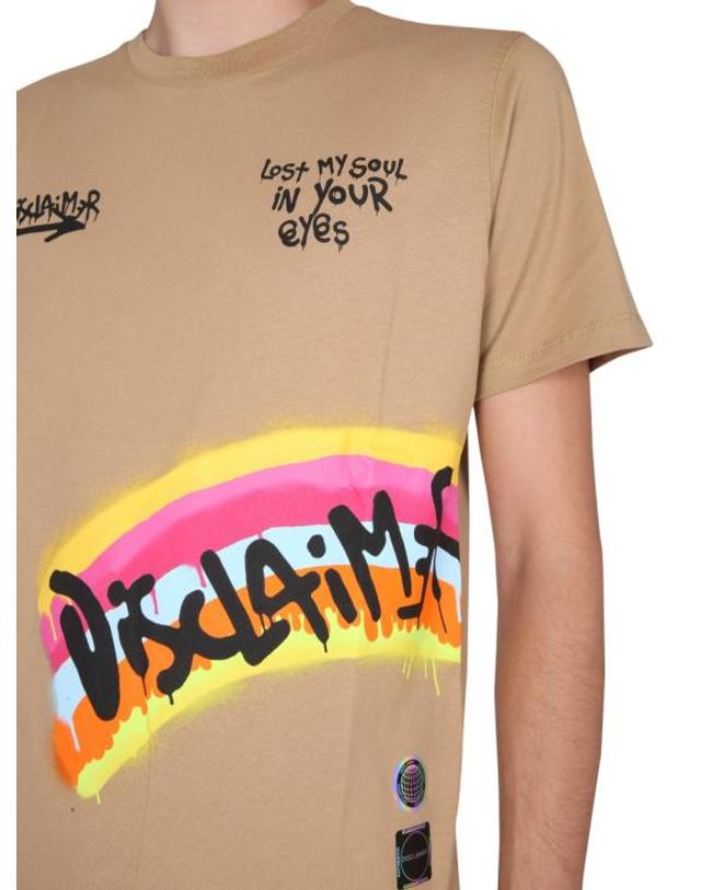 디스클레이머 [해외직구] 21FW 디스클레이머 반팔 티셔츠 21IDS50845 BROWN 착용컷