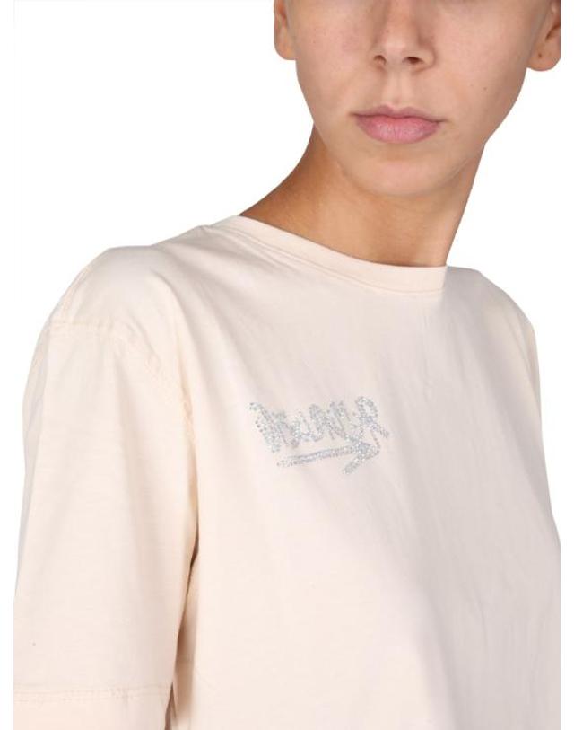디스클레이머 [해외직구] 21FW 디스클레이머 반팔 티셔츠 21IDS50899 WHITE 착용컷