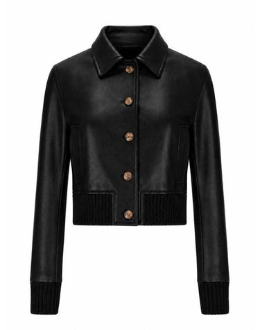 [해외직구] 26FW 라 로즈 가죽 자켓 1566 BK NERO