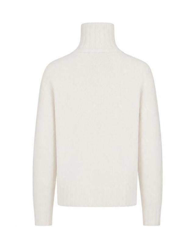 라 로제 [해외직구] 25FW 라 로즈 터틀넥 D224WS WHITE 착용컷