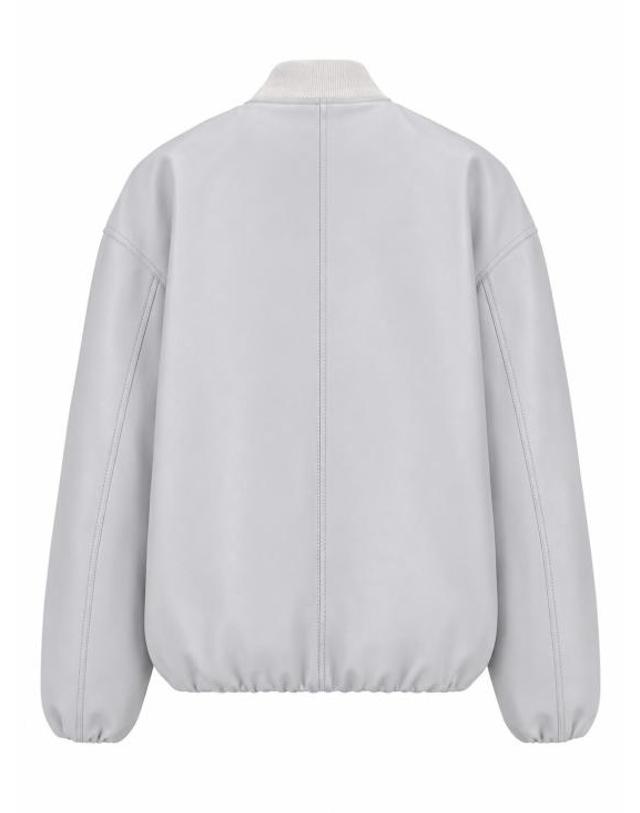 라 로제 [해외직구] 26FW 라 로즈 봄버 자켓 1502NAPPABIANCO WHITE 착용컷