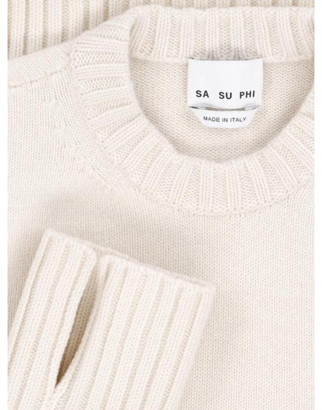 사수피 [해외직구] 26FW 사 수 파이 스웨터 W26672 WS 0101 White 착용컷
